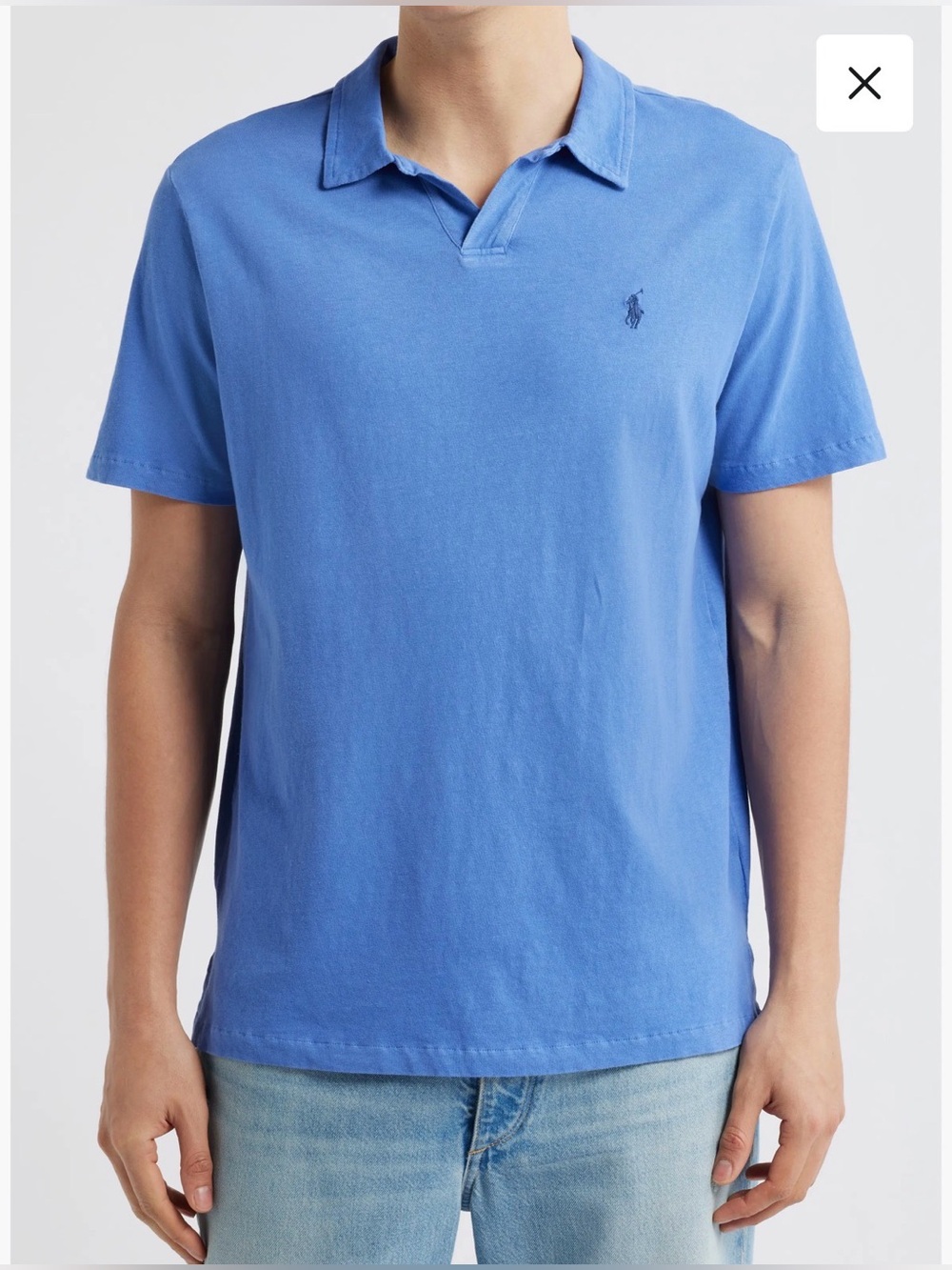 Polo by Ralph Lauren NWOT Mens Lg Blue Classic Polo Embroidered Logo Like New